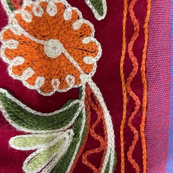 Tan-Zara Tantrums Western Aztec Embroidered Rainbow Button Front Jacket size S - Picture 12 of 13